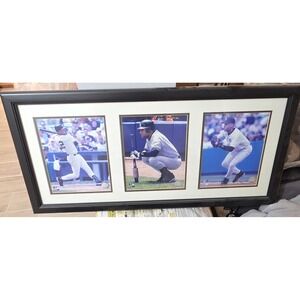 Derek Jeter NY Yankees Framed Triple Photo MLB Baseball Memorabilia Certified